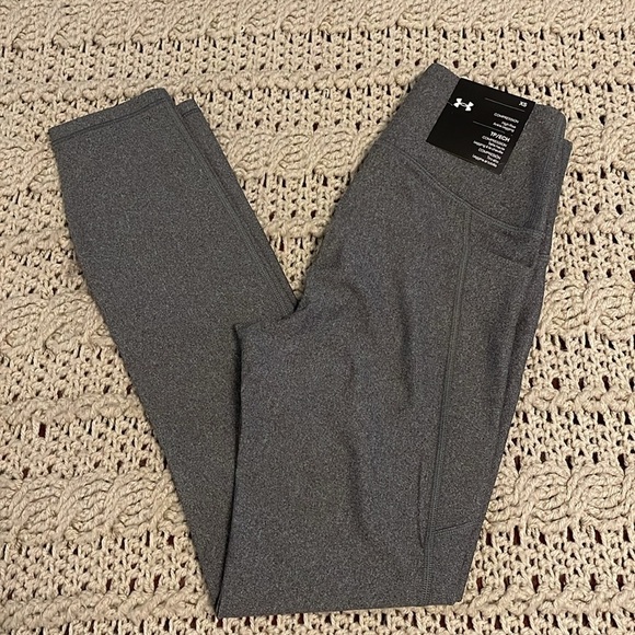 NWT Under Armour compression high-rise ankle leggings heat gear women’s XS gray - Picture 15 of 16